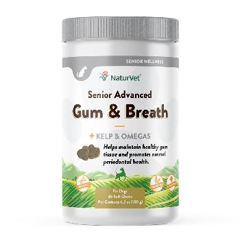 NaturVet Senior Advanced Gum & Breath Soft Chew 45 Count